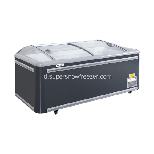 Display ganda komersial freezer chiller horizontal